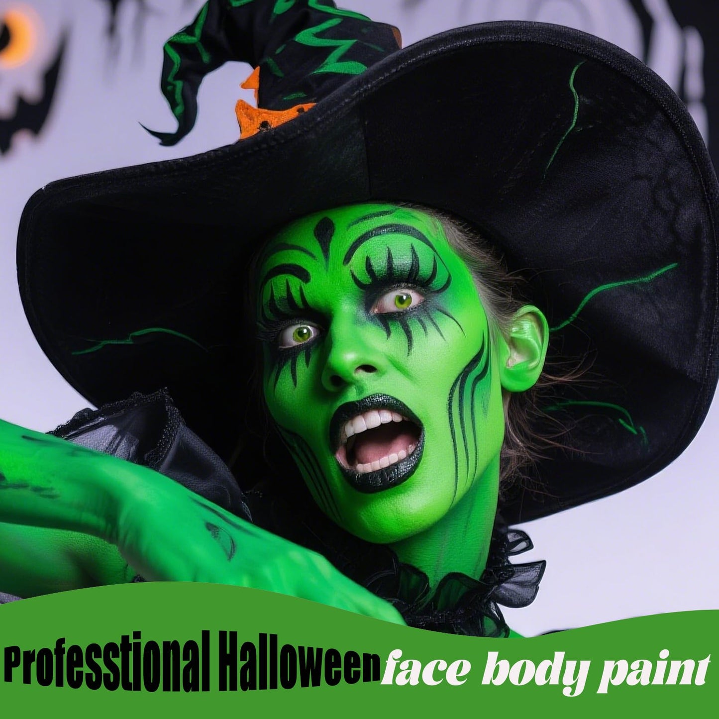 Green Face Body Paint,Water Based Face Painting for Halloween SFX Witch,Hulk Gamora Makeup,Camouflage Hunting Hulk Body Paint for Women Adults athena Beauty & Personal Care TUHPIBK