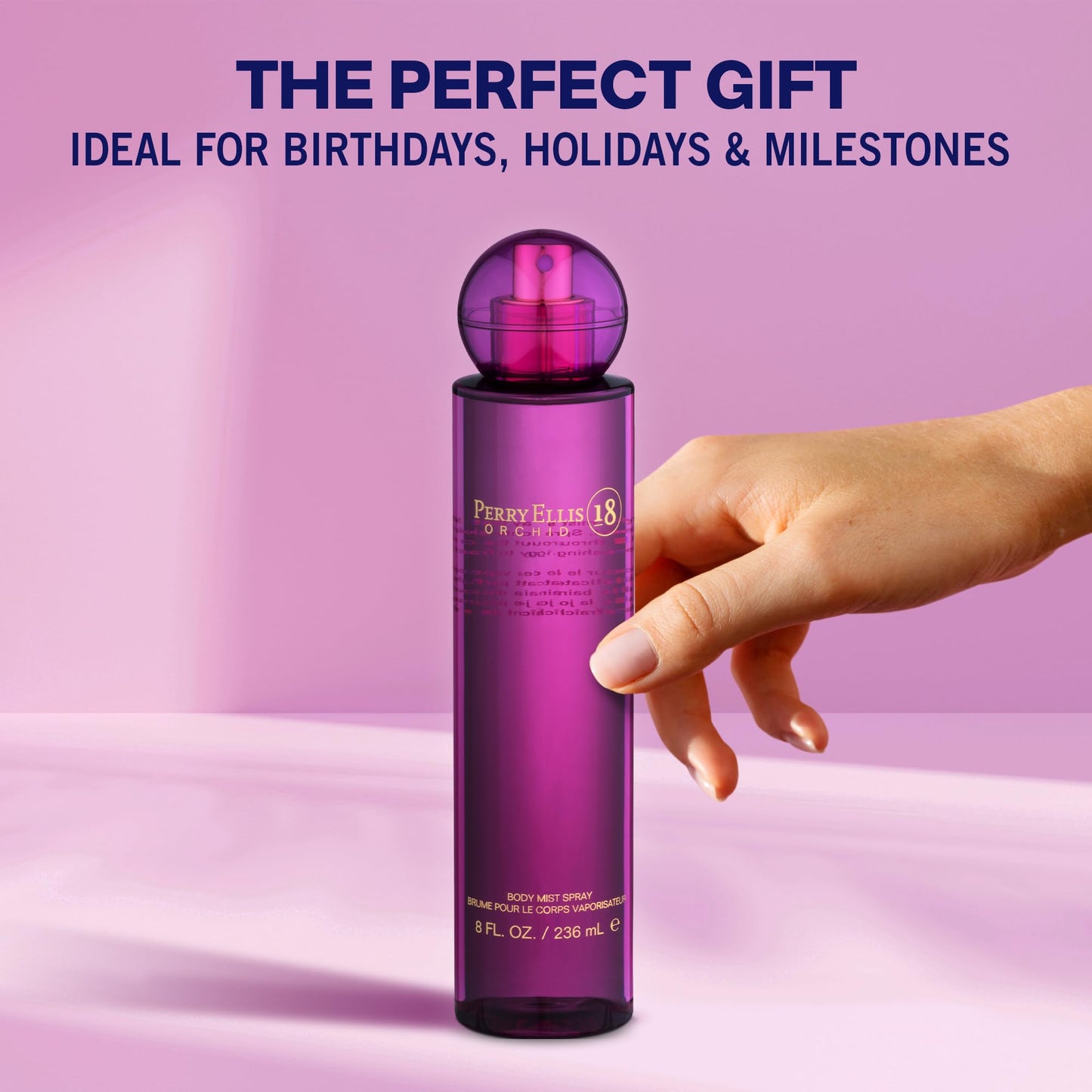 Perry Ellis 18 Orchid Body Spray for Women - Floral & Vanilla Body Mist, Perfumes for Women, Long Lasting Fragrance, EDT, Eau De Parfum with Fresh Beauty & Personal Care Perry Ellis