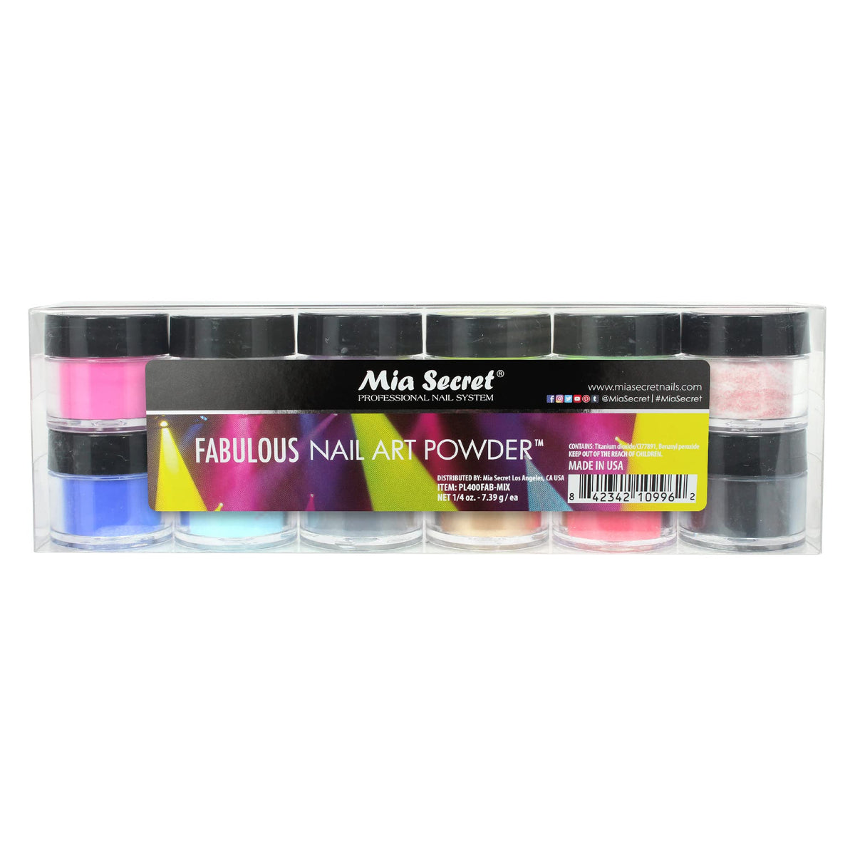 Mia Secret Nail Art Powder - Fabulous Collection (12 PC)