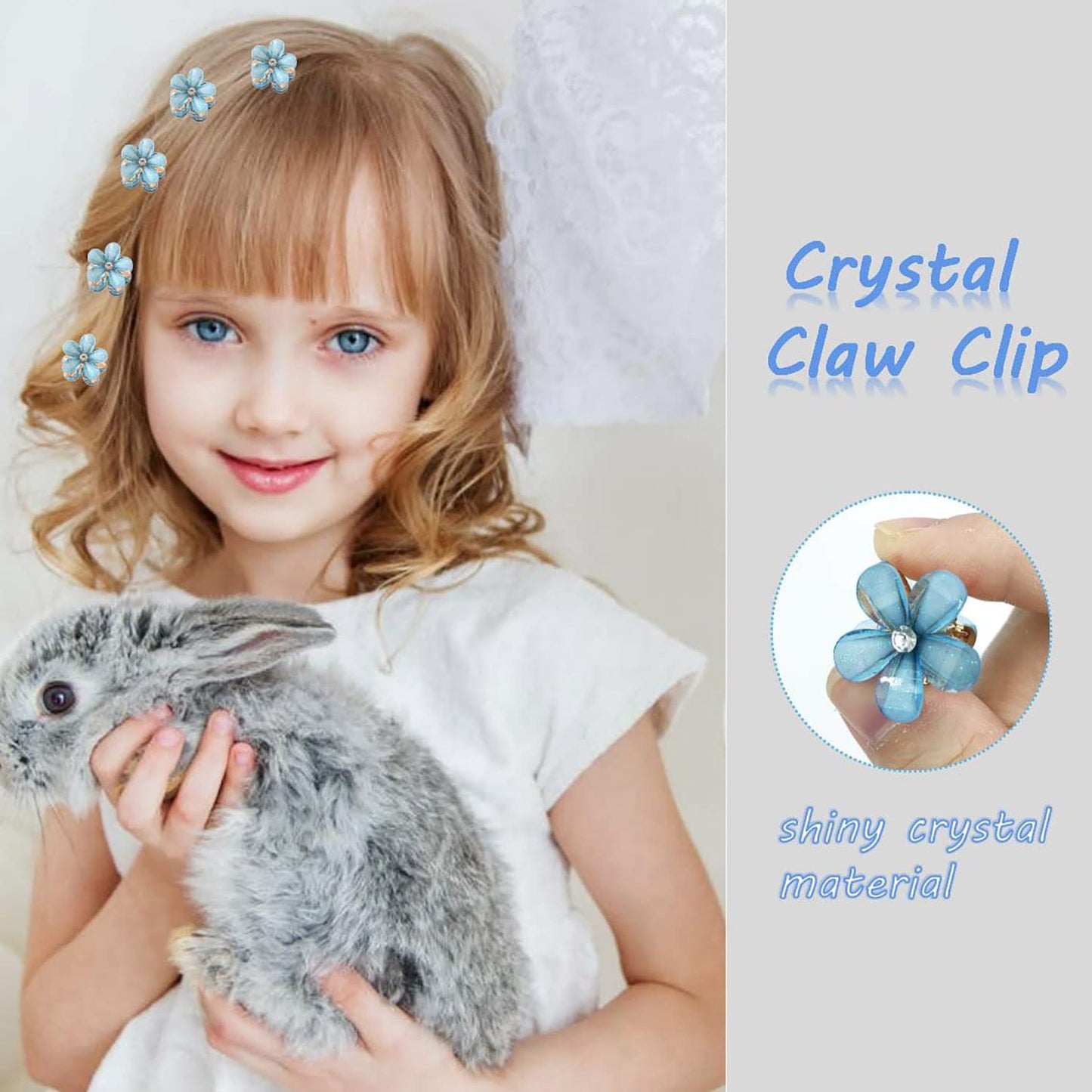 Doromy Floral Pearl Barrette 15 Packs Crystal Hair Clips, Mini Flower Crystal Claw Clip Small Barrettes for Women's and Girls Hair Accessories Beauty & Personal Care Doromy
