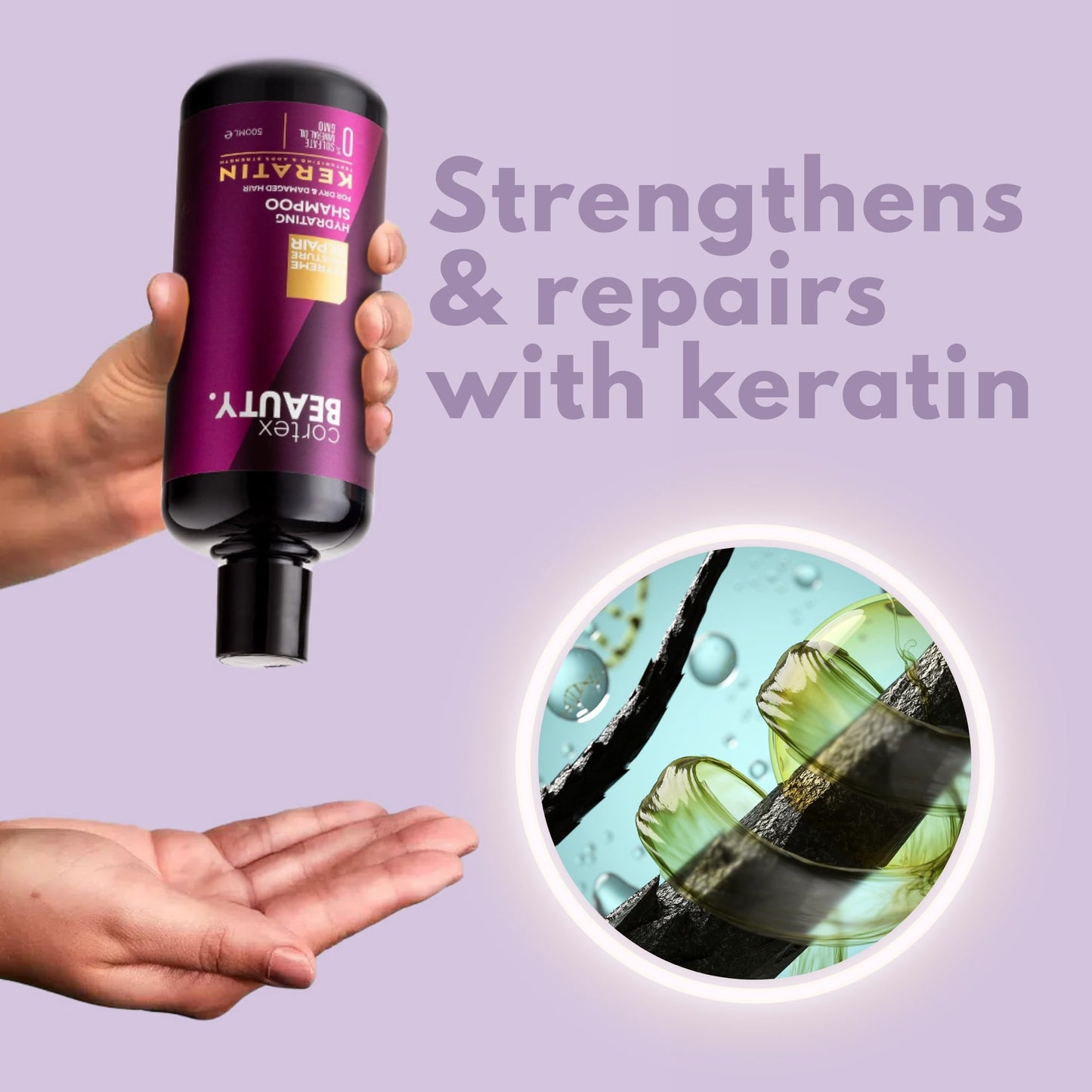 Cortex Beauty | Keratin Hydrating Shampoo and Strengthening Conditioner Set Beauty & Personal Care Cortex International