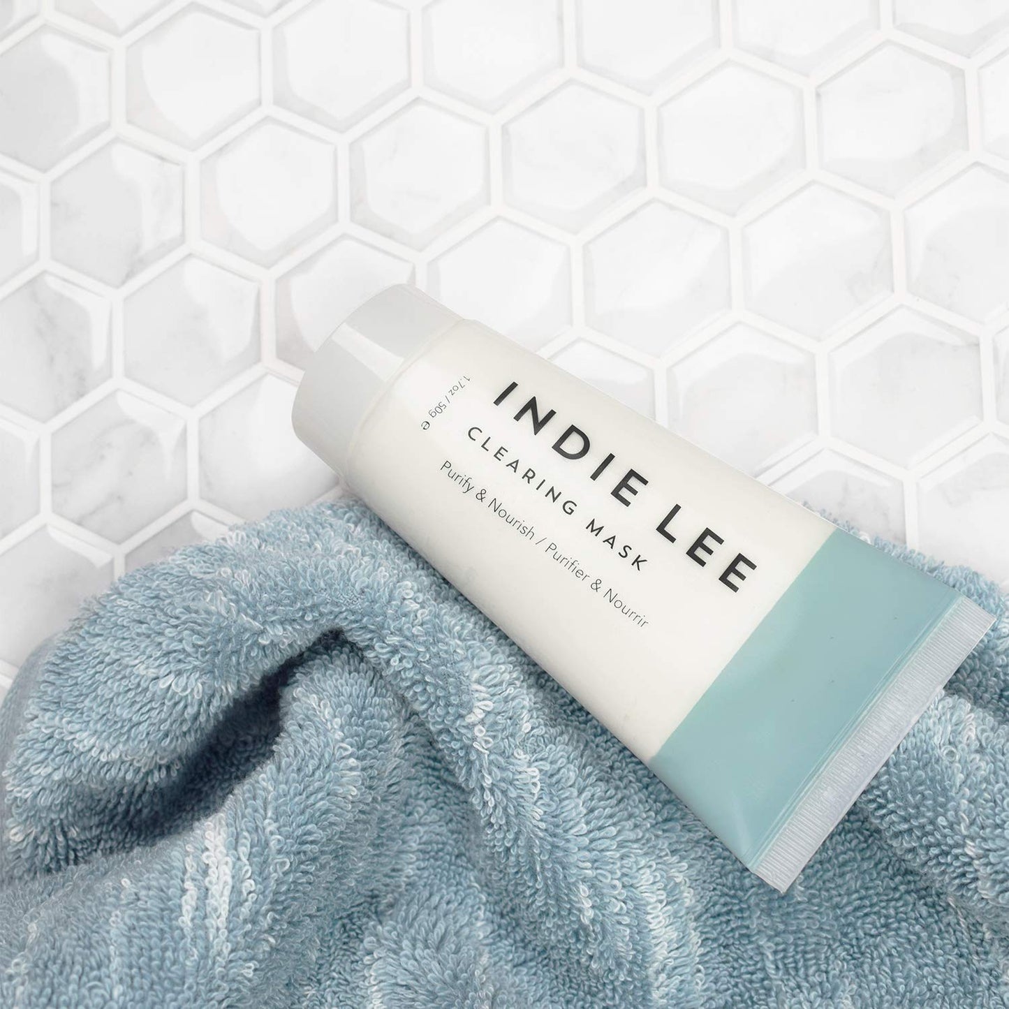 Indie Lee Clearing Mask Tube - Bentonite Clay Mask with Colloidal Sulfur to Draw Out Impurities + Exfoliate Skin - Muddy-Texture Pore Detox Mask Beauty & Personal Care Indie Lee