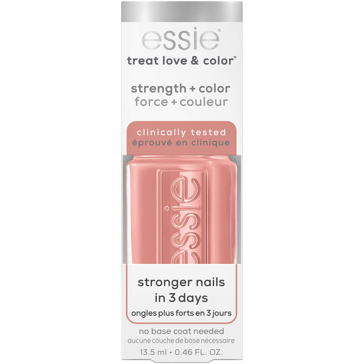 essie Treat, Love and Color, Strength and Color Nail Care Polish, Full Coverage Soft Neutral Nail Polish, Final Stretch, 0.46 Ounce