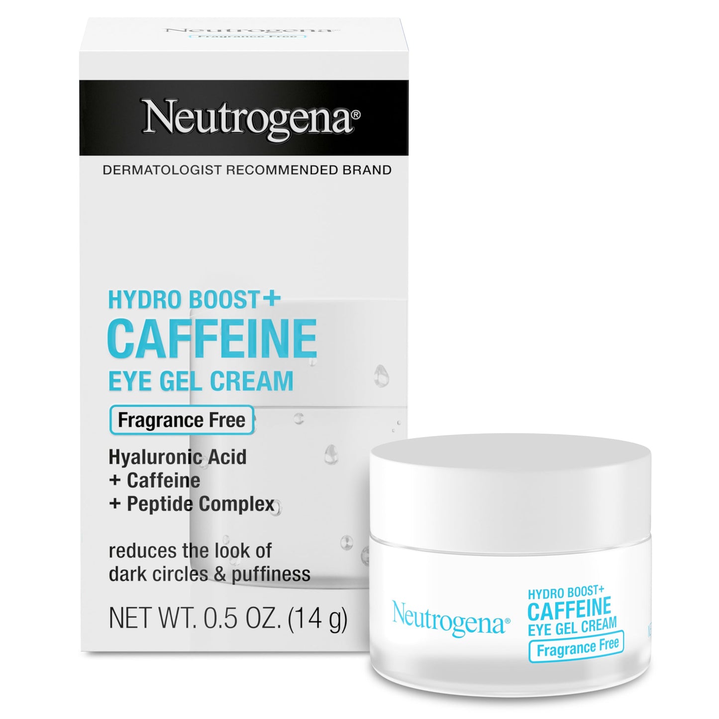Neutrogena Hydro Boost + Eye Cream for Dark Circles & Puffiness, Under Eye Cream with Caffeine, Hyaluronic Acid and Peptides, Fragrance Free, 0.5 oz Beauty & Personal Care Neutrogena
