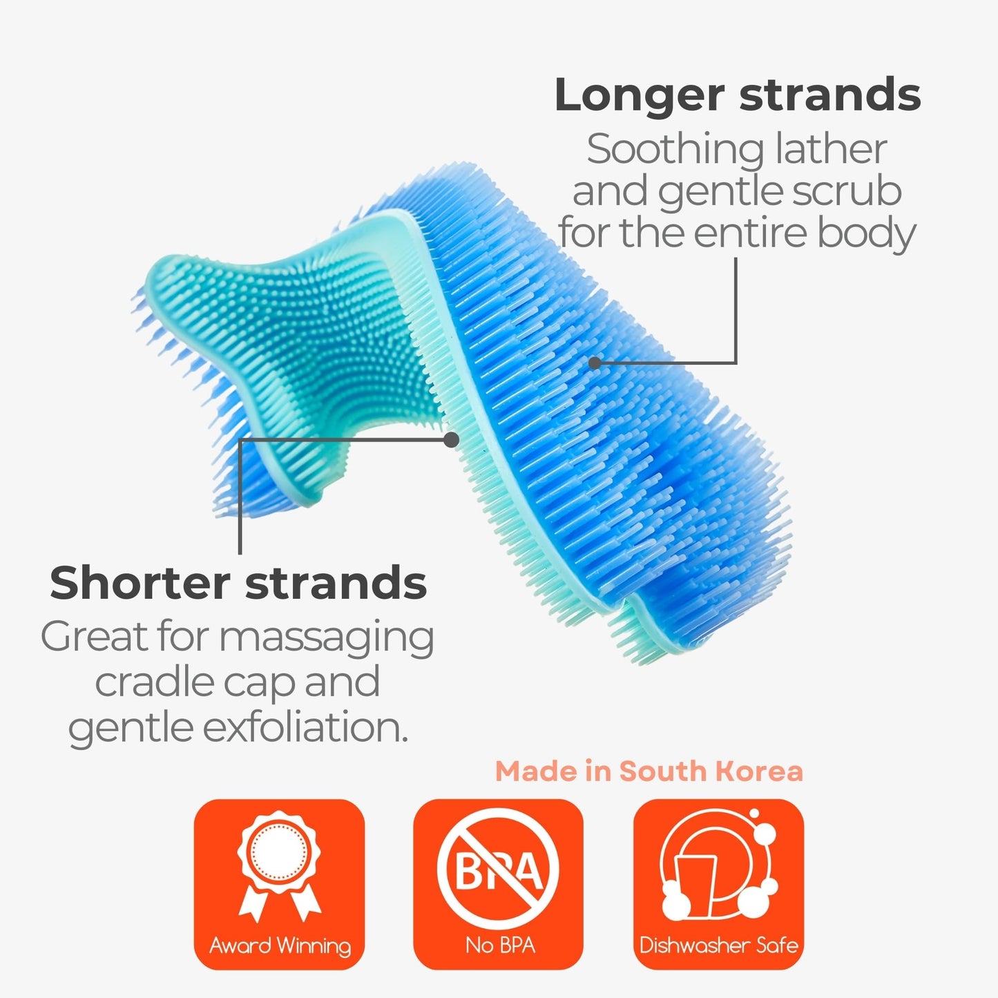 Innobaby Bathin' Smart Silicone Fish Bath Scrub, Aqua/Periwinkle Beauty and Personal Care Innobaby