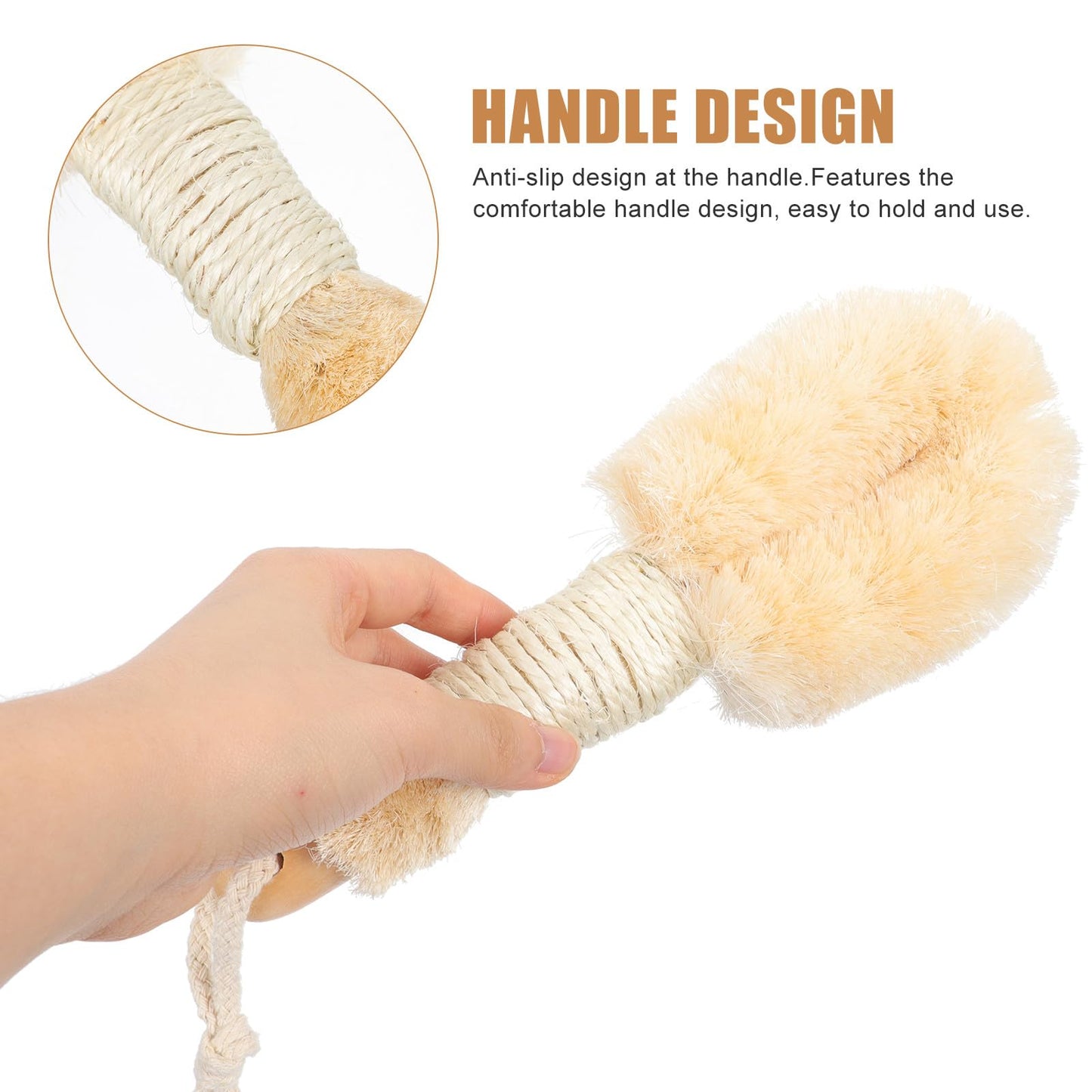 JEWEDECO Household Bath Skin Scrubber Brush Natural Fiber Exfoliating Shower Cleaning Tool Lightweight for Home Spa and Body Massage Beauty and Personal Care JEWEDECO