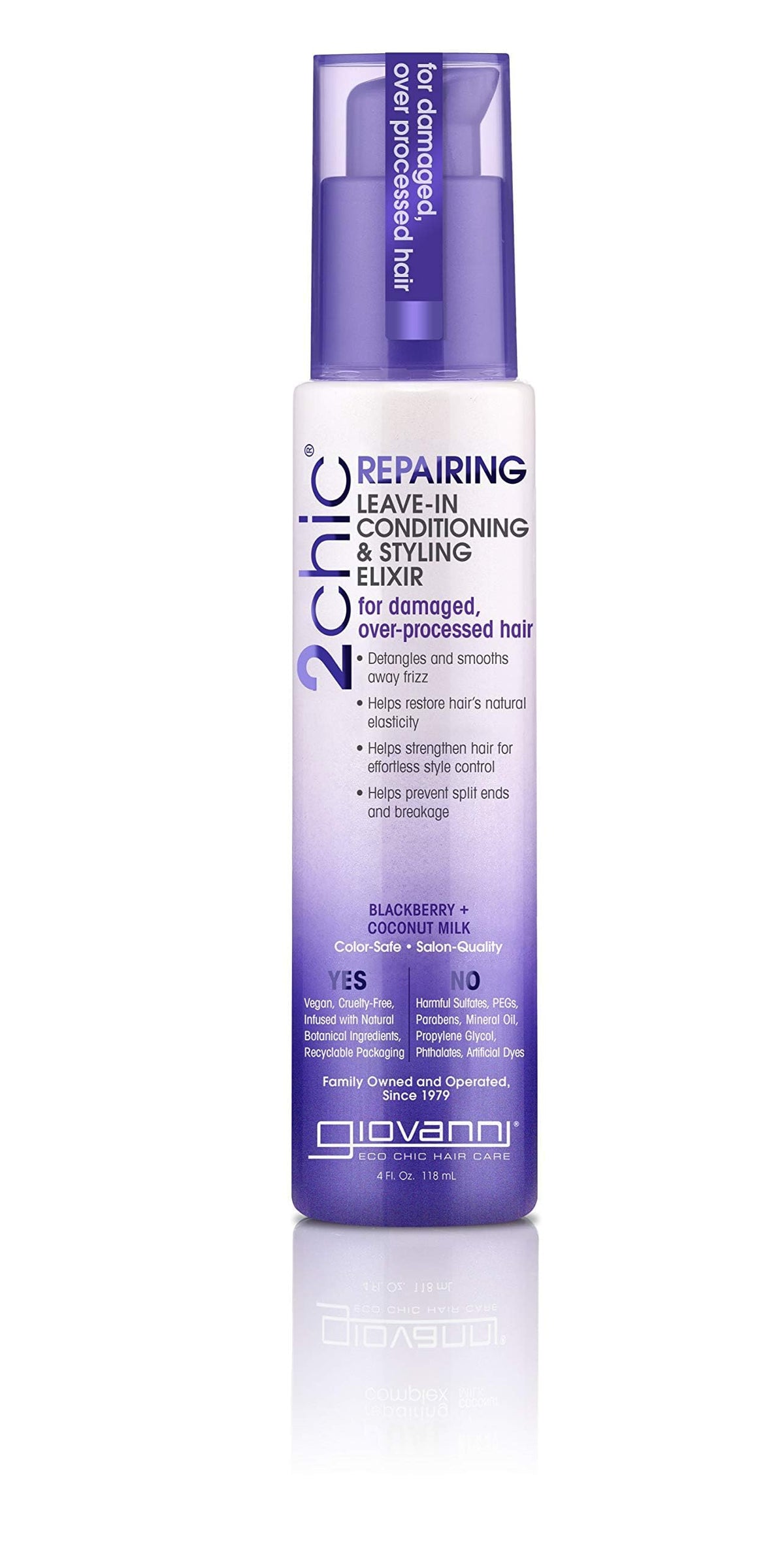GIOVANNI 2chic Ultra Repairing Leave-In Conditioning & Styling Elixir, 4 oz