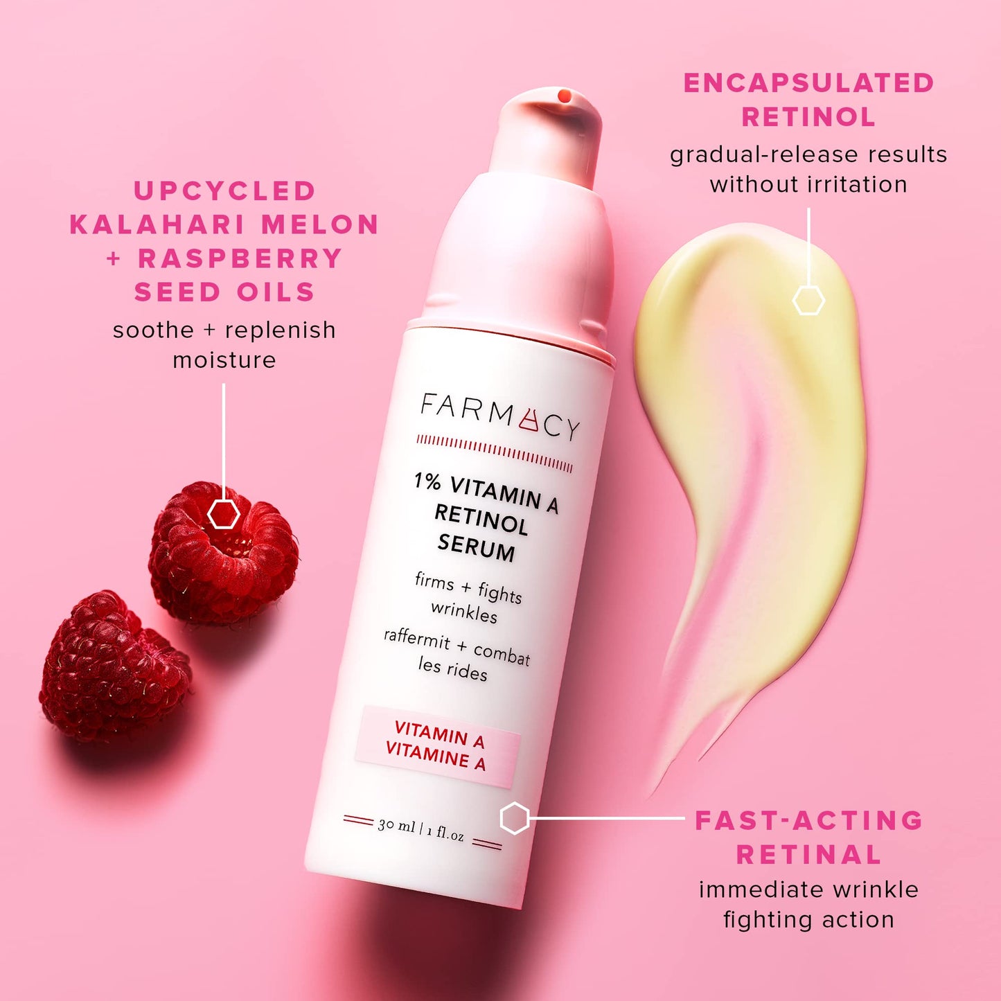 Farmacy Retinol Serum for Face - 1% Vitamin A Anti Aging - Resurfacing Wrinkle Formulated with Encapsulated Retinol + Ceramide NP to Prevent Moisture Beauty & Personal Care Farmacy