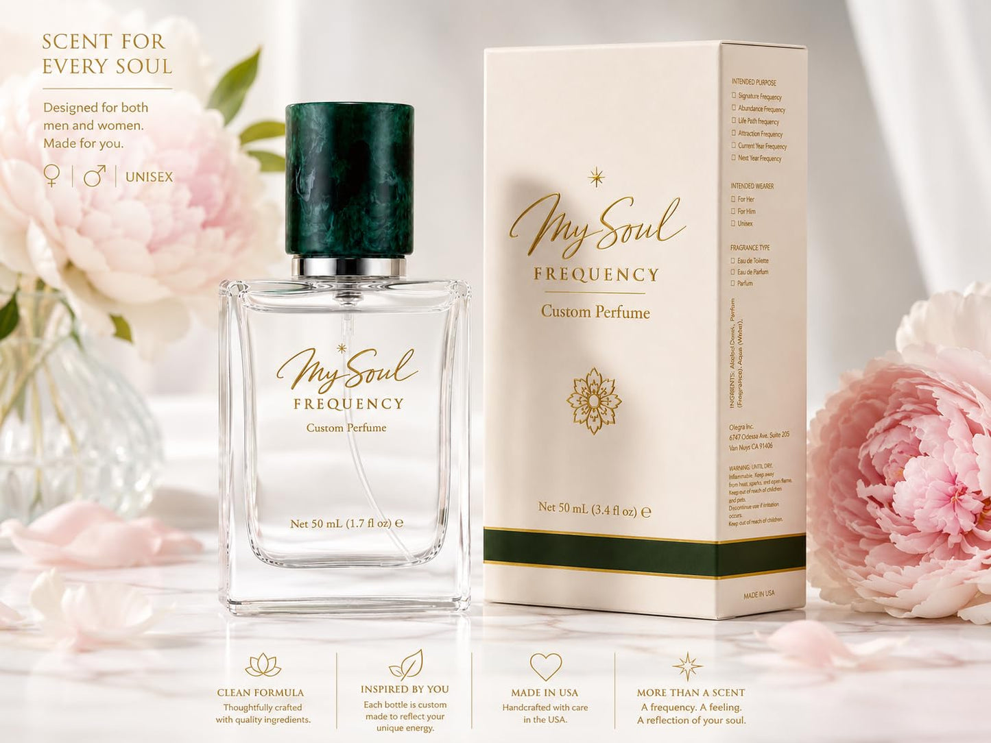 My Soul Frequency Custom Perfume, Personalized Date of Birth Fragrance for Women and Men, Unisex, 50 mL Beauty & Personal Care Laritelle