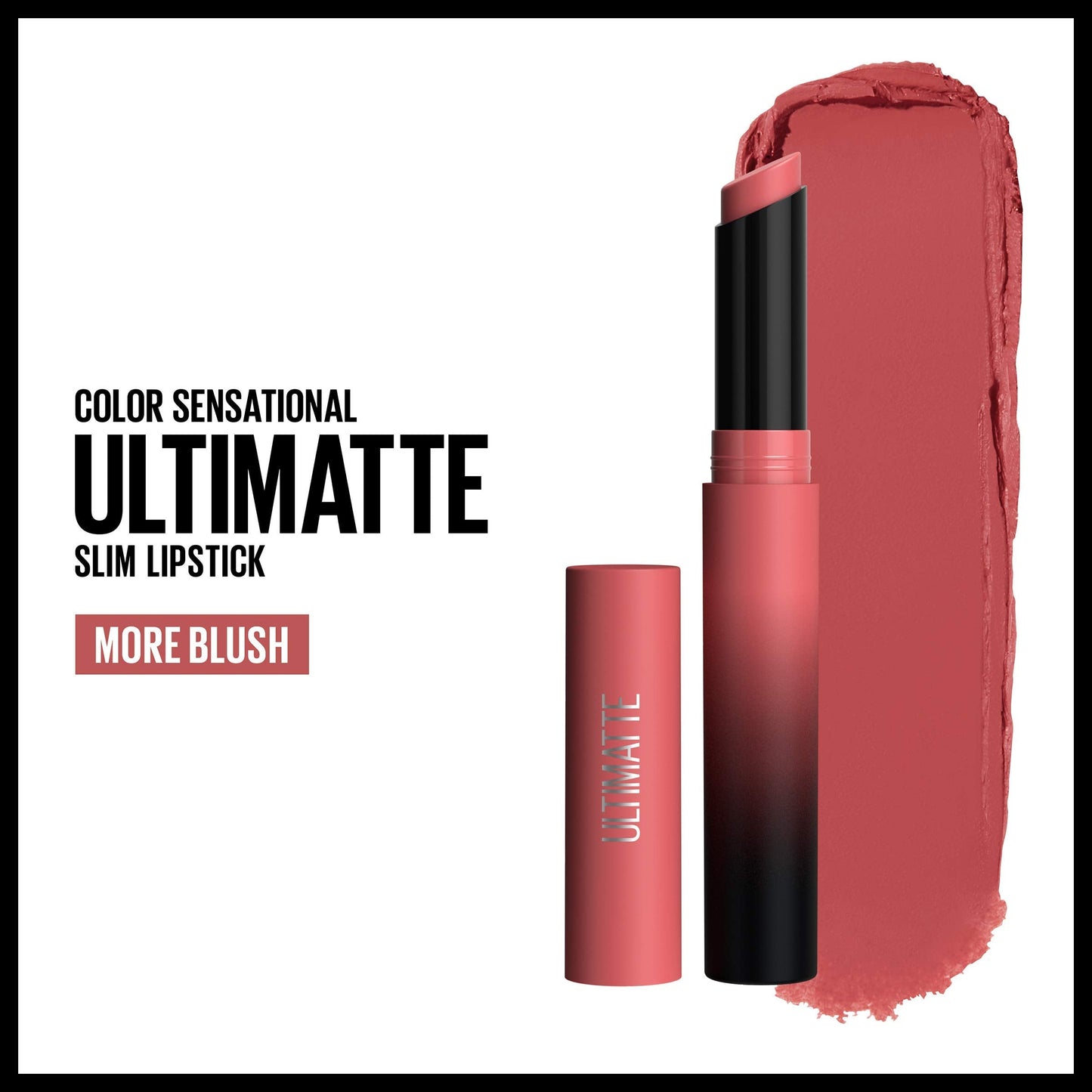MAYBELLINE Color Sensational Ultimatte Matte Lipstick, Non-Drying, Intense Color Pigment, More Blush, Rose Pink, 1 Count Beauty & Personal Care MAYBELLINE