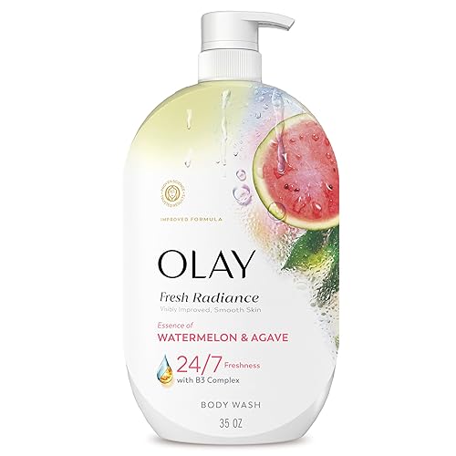 Olay Body Wash for Women, Fresh Radiance, 24/7 Skin-Loving Freshness, Visibly Radiant, Plant Based Cleansers, Vitamin B3 & Antioxidant Blend, For All Beauty & Personal Care Olay