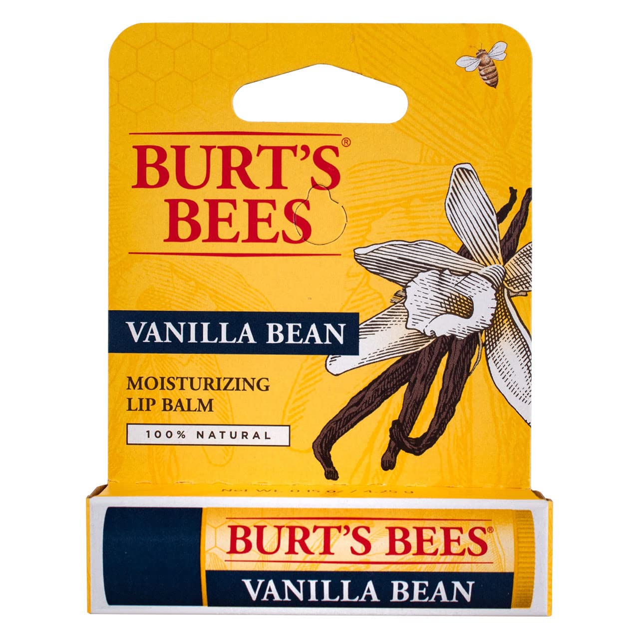 Burts Lip Balm Vanilla Be Size .15z Burts Lip Balm Vanilla Bean (3 Pack) Beauty & Personal Care Burt's Bees