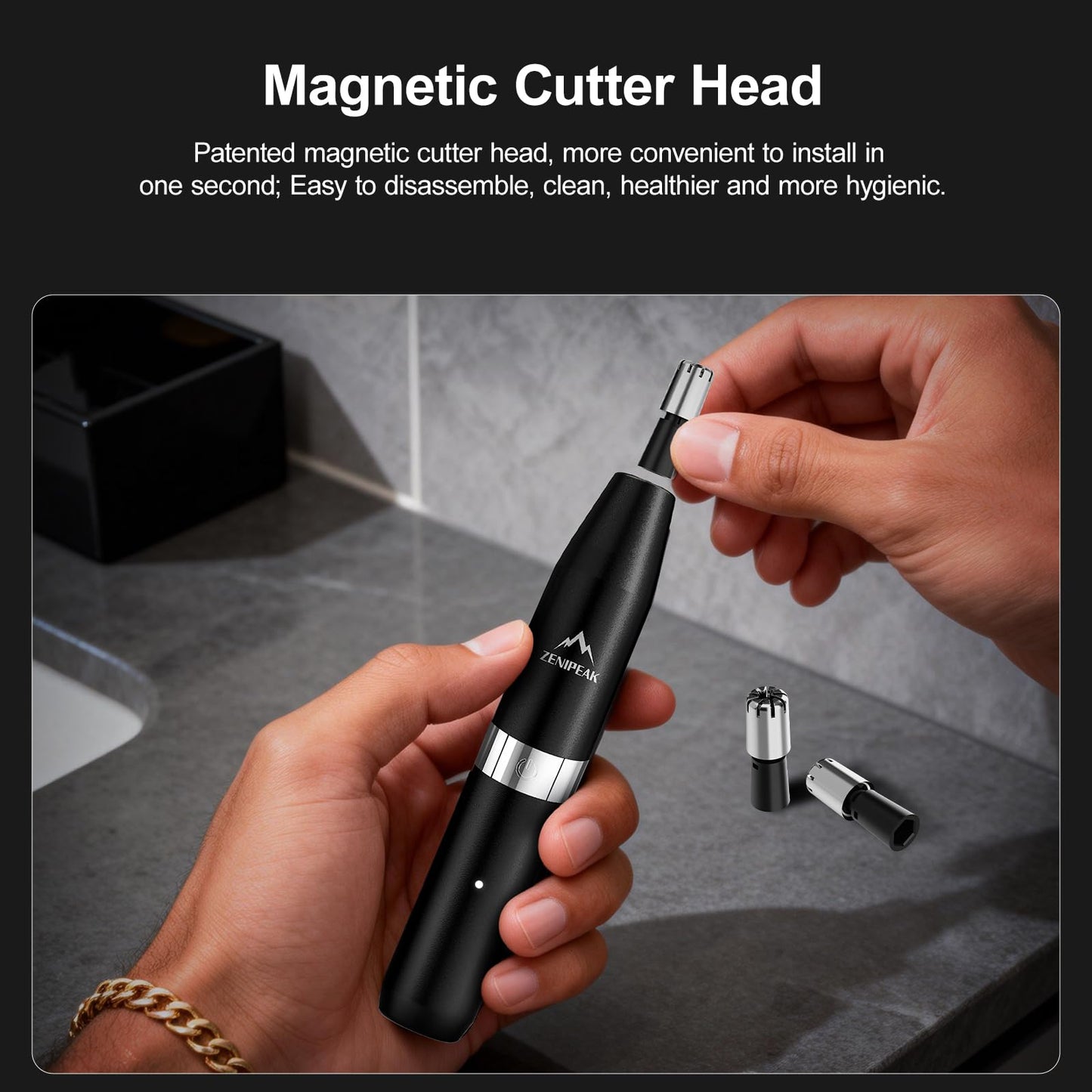 ZENIPEAK Professional Nose Hair Trimmer for Men & Women, USB-C Rechargeable Electric Ear & Nasal Clipper, Micro-Vacuum, Painless 8000 RPM, 3 Patented Beauty and Personal Care ZENIPEAK