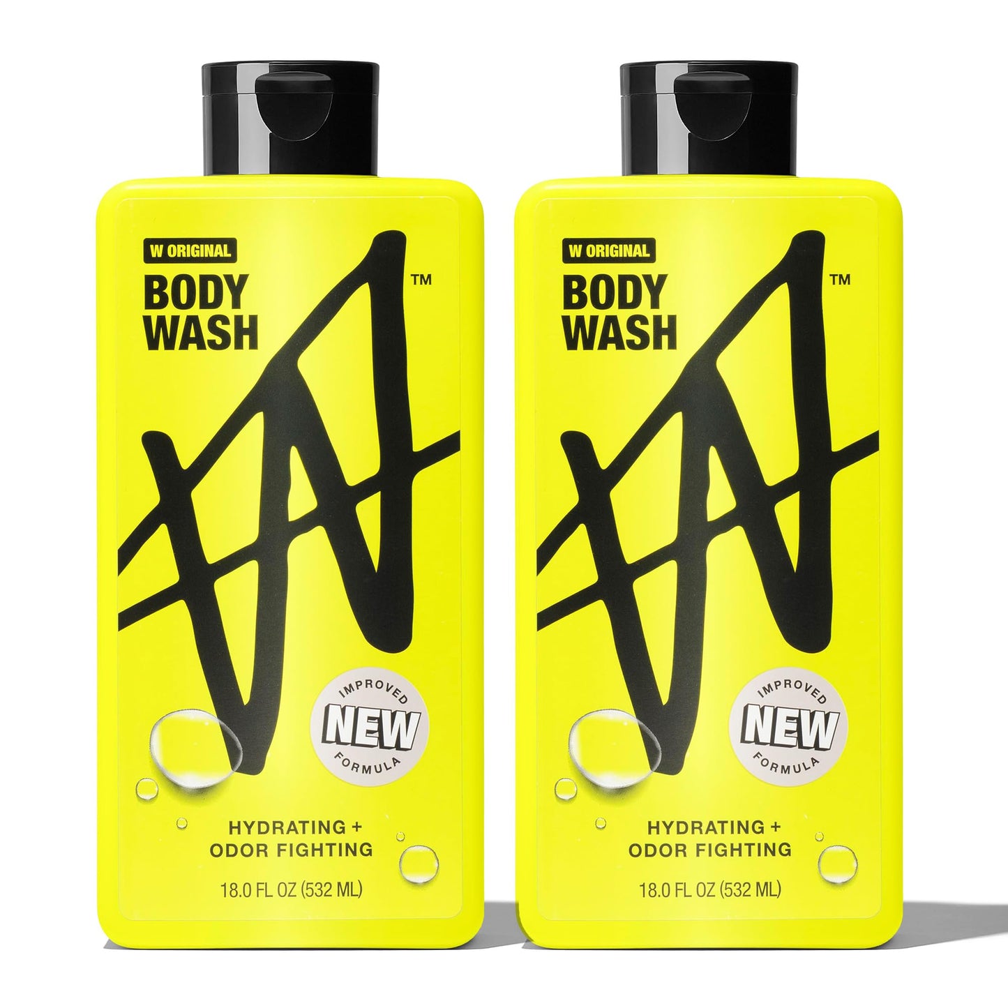 W By Jake Paul Body Wash for Men, Odor Fighting, Deep Cleaning Shower Gel, Hydrating Mens Bodywash, Original Scent, 2 Pack, 18 fl oz Beauty & Personal Care W