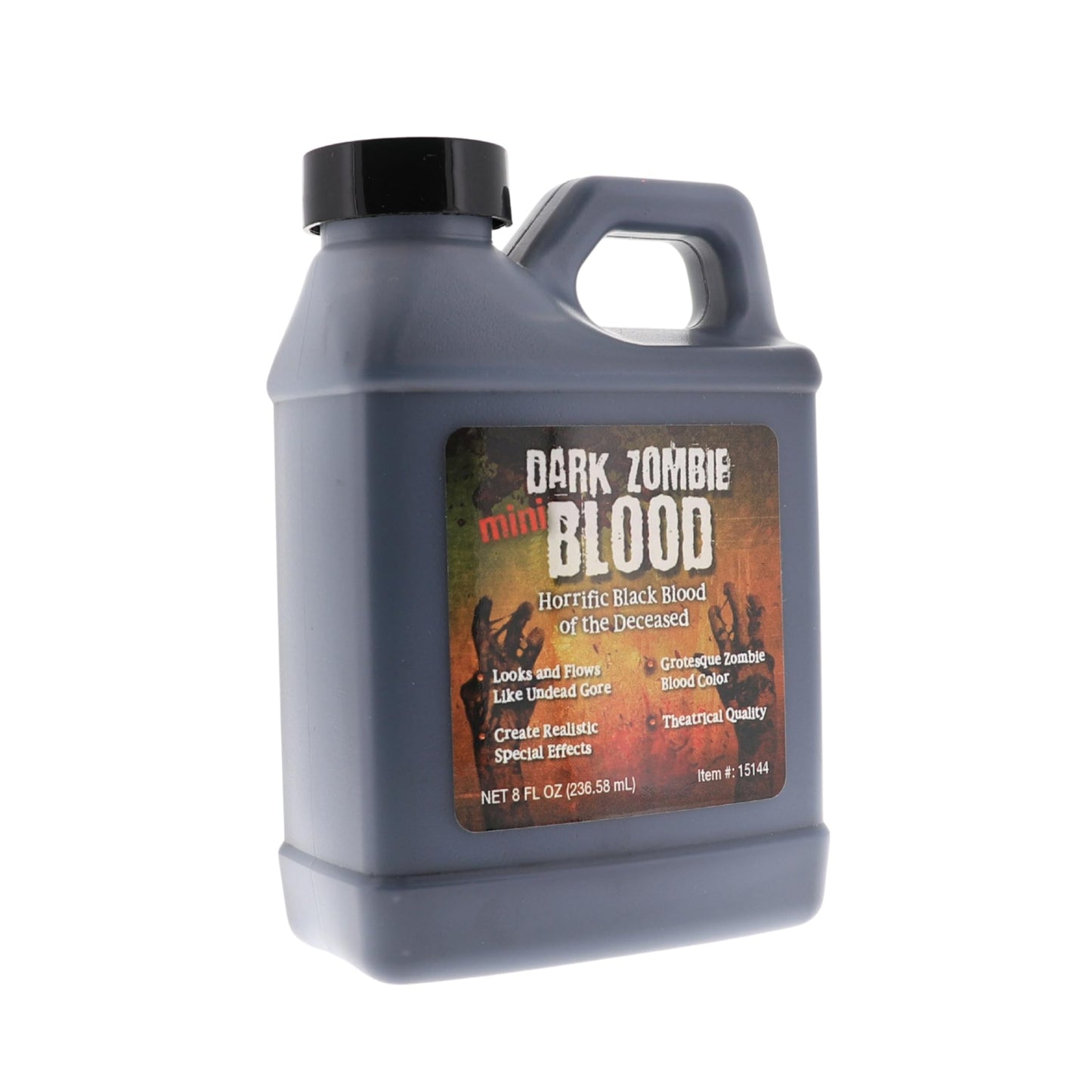 Dark Zombie Blood - 8 fl oz Bottle Ultra-Realistic Black Fake Blood for Halloween, Cosplay, Horror Makeup & SFX - Washable, Long-Lasting Formula Beauty & Personal Care TOXIX