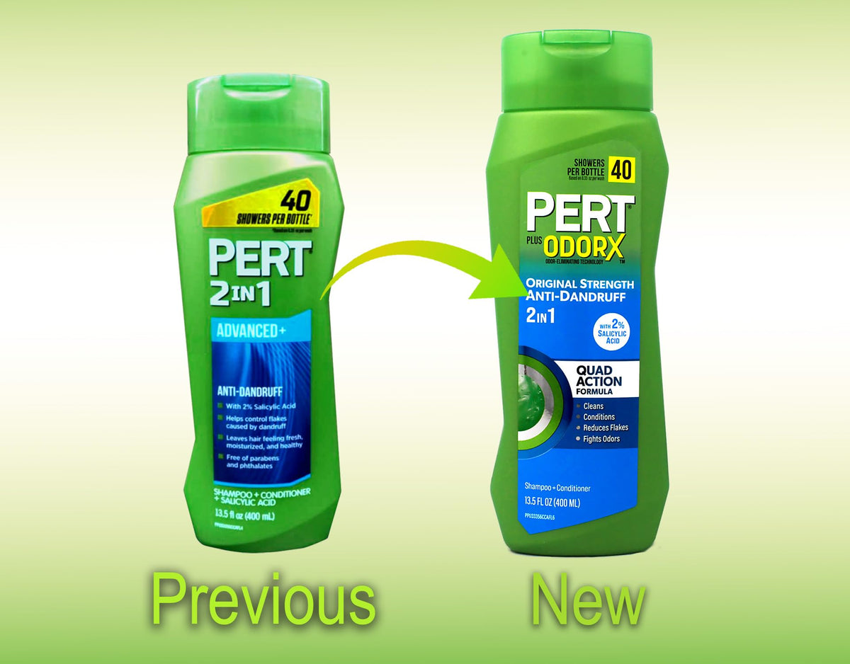 Pert Plus 2 in 1 Shampoo + Conditioner Dandruff Control 25.40 oz (Pack of 3)