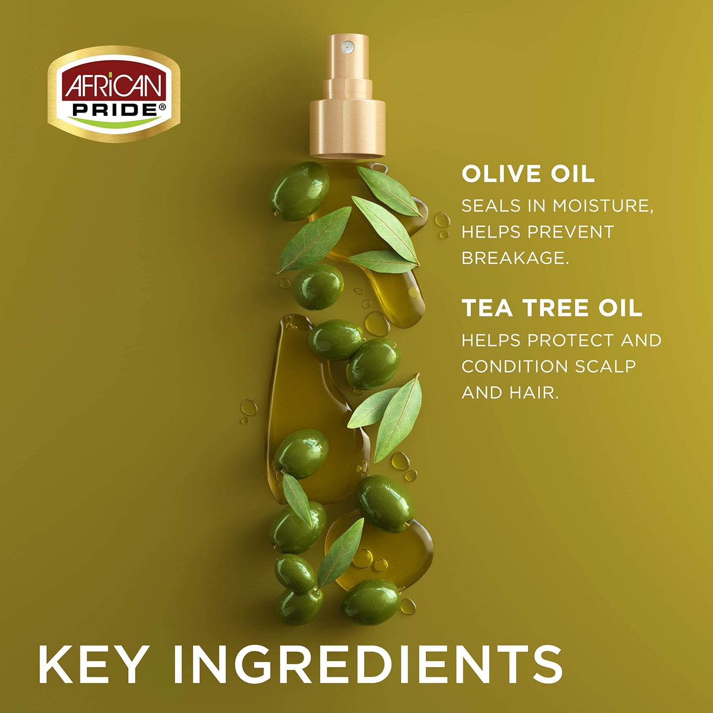 African Pride Olive Miracle 7-IN-1 Leave-In Moisture Restore Hair Curl Refresher, Provides Moisture & Helps Repair Natural Coils & Curls, Enriched Beauty & Personal Care African Pride