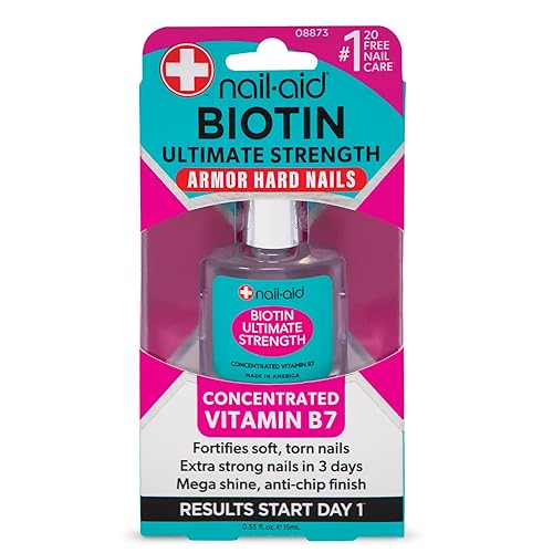 Nail-Aid Biotin Ultimate Strength - Nail Treatment & Strengthener - Clear, 0.55 Fl Oz (08873) Beauty & Personal Care Nail-Aid