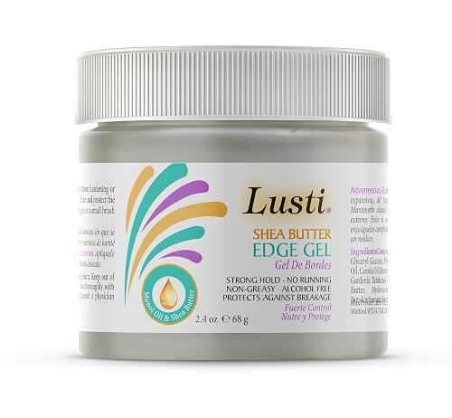 Lusti Shea Butter Edge Gel, 2.4 fl oz - Strong Hold - No Running, Non-Greasy - Alcohol-Free - Protects Against Breakage Beauty & Personal Care LEPHY
