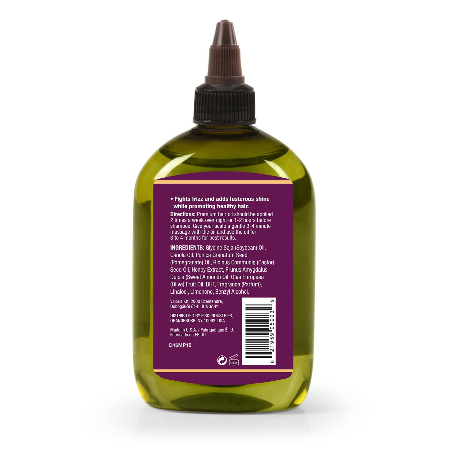 Difeel Elevated Pomegranate & Manuka Honey Premium Hair Oil 12 oz. - Growth Stimulating, Moisturizing & Strengthening Hair Oil for Dry, Damaged Hair Beauty & Personal Care Difeel