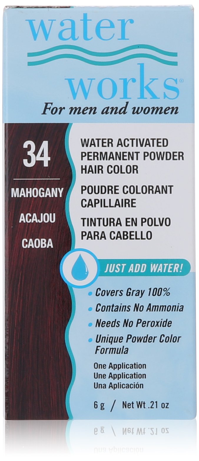 Waterworks Permanent Powder Hair Color #34 Mahogany Beauty & Personal Care Water Works