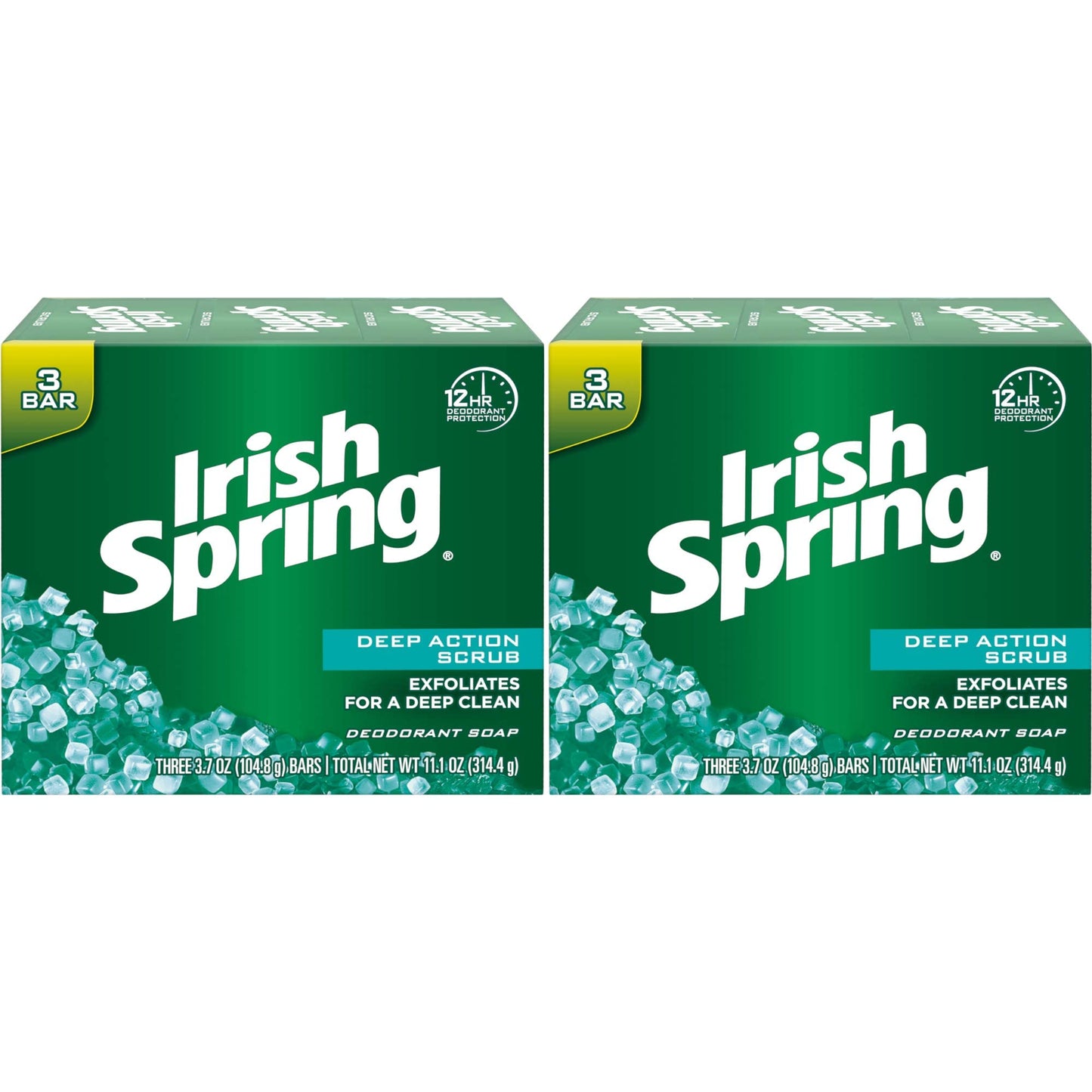 Irish Spring Deodorant Bar Soap, Clean Scrub, 3.75 oz bars, 3 ea (Pack of 2) Beauty & Personal Care Irish Spring
