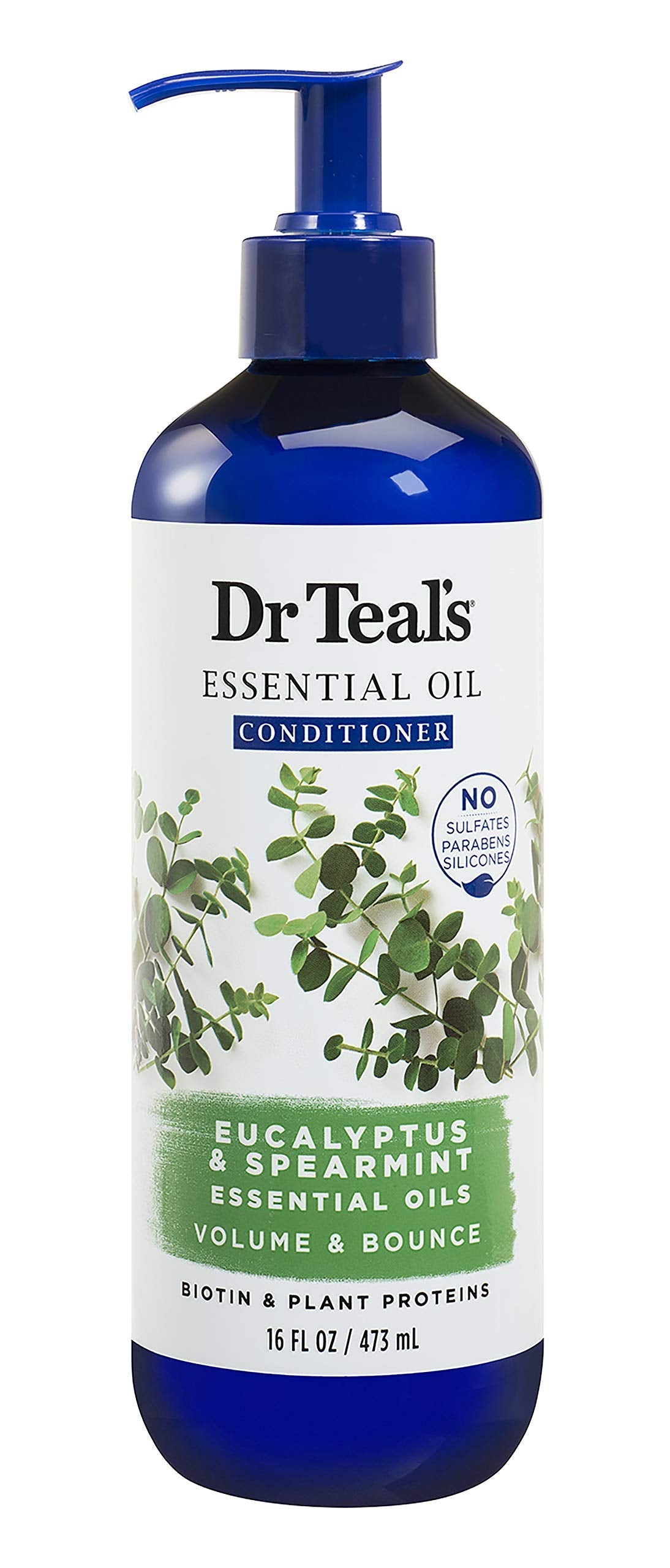 Dr Teal's Eucalyptus Spearmint Volume Bounce Essential Oil Conditioner Sulfate Free, 16 Fl Oz Beauty & Personal Care Dr Teal's
