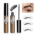 Anguishil Tattoo Peel Off Eyebrow Gel Tint - Brow Gel With Eyebrow Stencils, Long-lasting Waterproof Transfer-proof Eye Brow Tinting Kit For Fuller… Beauty & Personal Care Anguishil