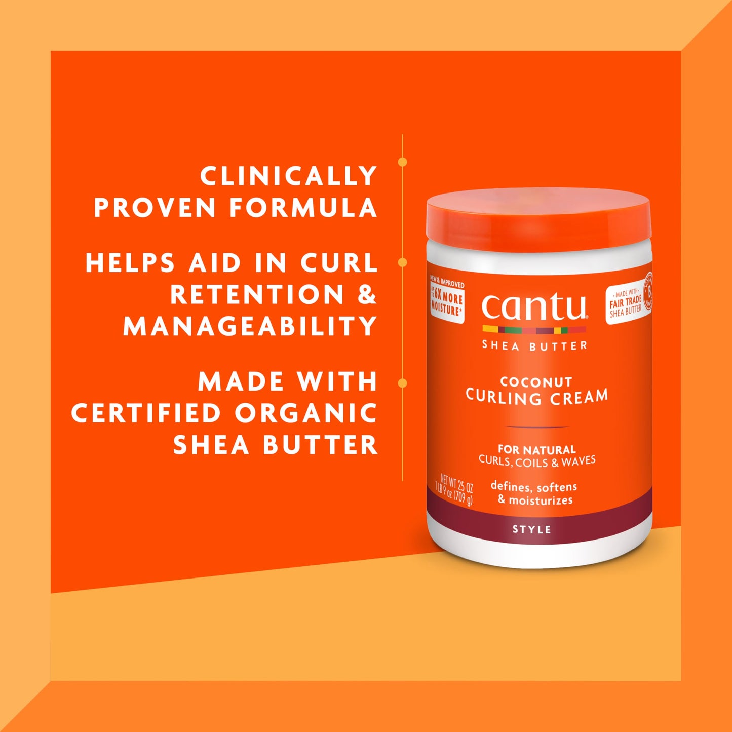 Cantu Coconut Curling Cream with Shea Butter for Natural Hair, 25 oz (Pack of 4) Beauty & Personal Care Cantu