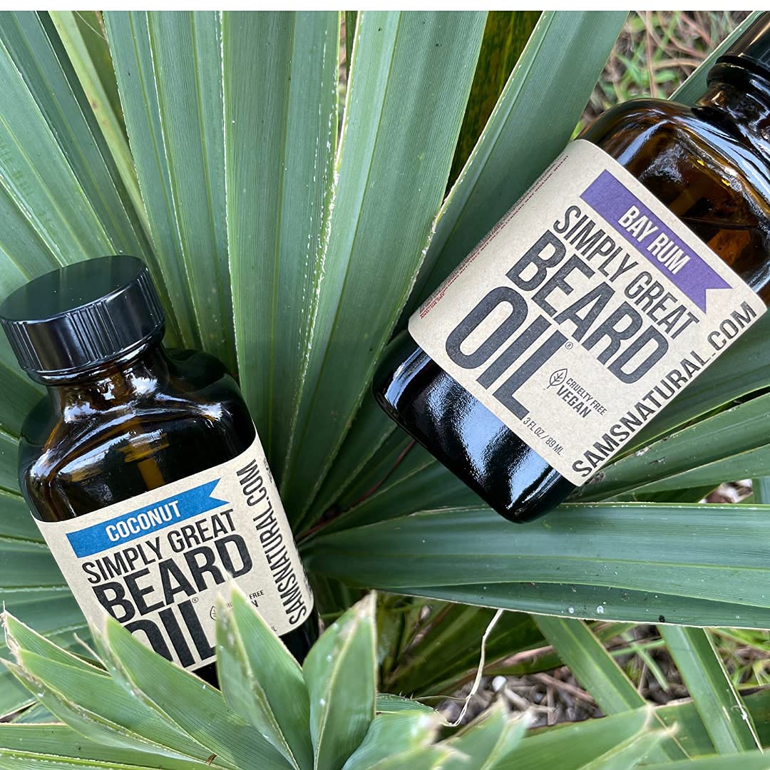 Simply Great Beard Oil - COCONUT Scented Beard Oil - Beard Conditioner 3 Oz Easy Applicator - Natural - Vegan and Cruelty Free Care for Beards Beauty and Personal Care Simply Great Beard Oil