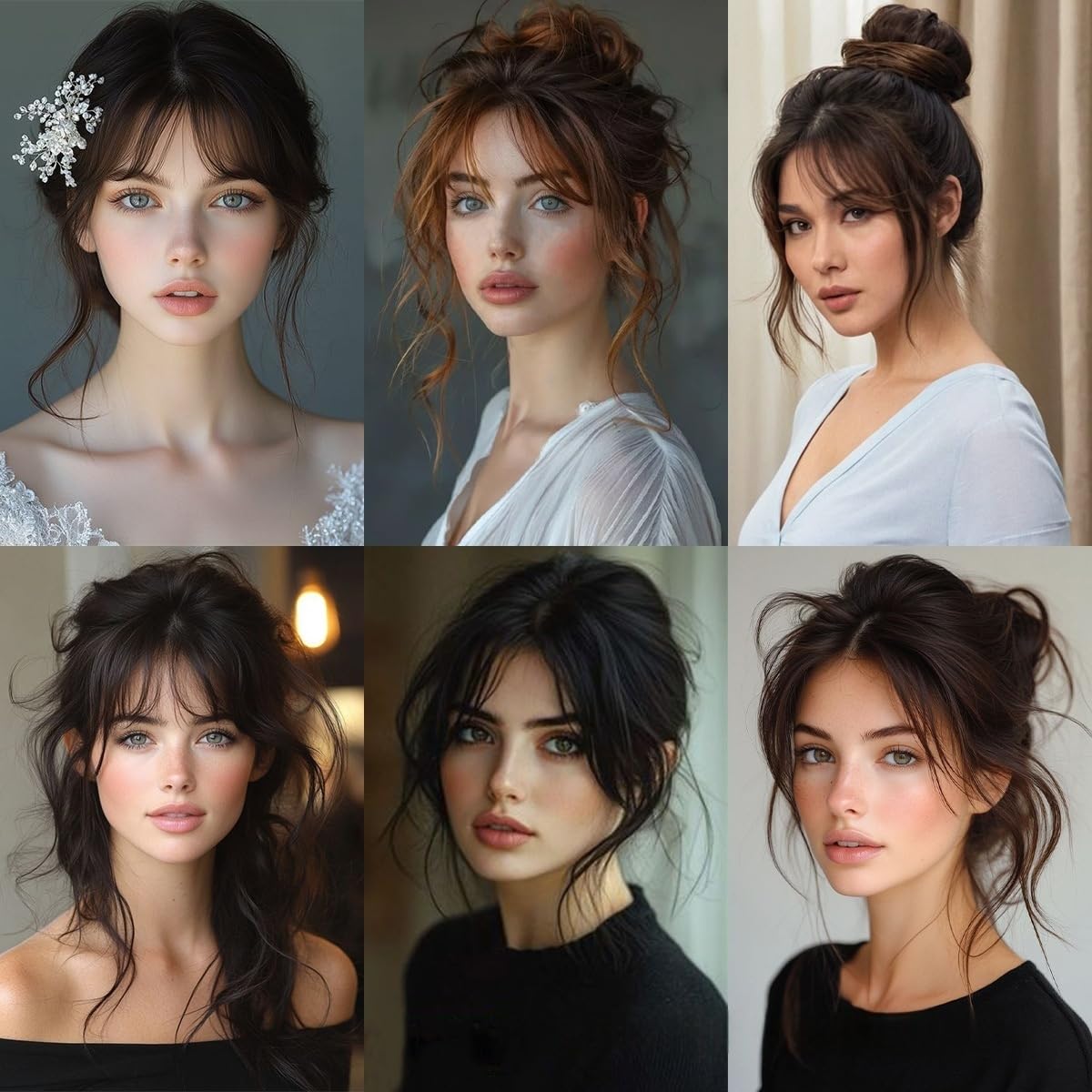 Bangs Hair Clip in Bangs Fringe with Temples Hairpieces for Women Hair Bangs Extension for Daily Wear (2#)