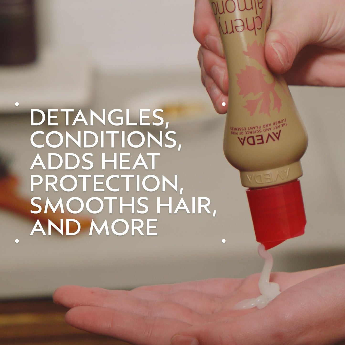 Aveda Cherry Almond Softening Leave-In Conditioner | for Normal to Dry Hair | Detangles, Heat Protection, Controls Frizz | 99% Naturally Derived*| Beauty & Personal Care Aveda