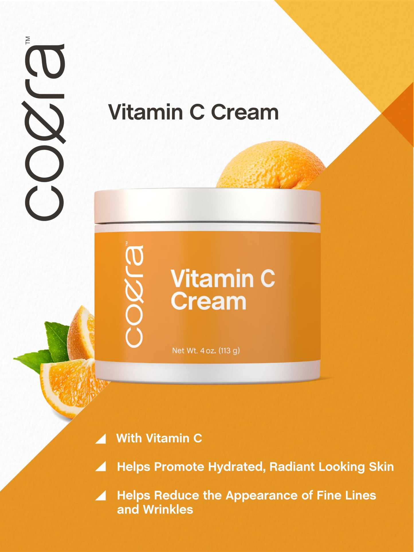 Coera Vitamin C Cream | 4oz | For Face, Dark Spots, Body, and Skin | Brightening, Hydrating, & Firming Moisturizer | Free of Parabens, SLS Beauty & Personal Care Coera
