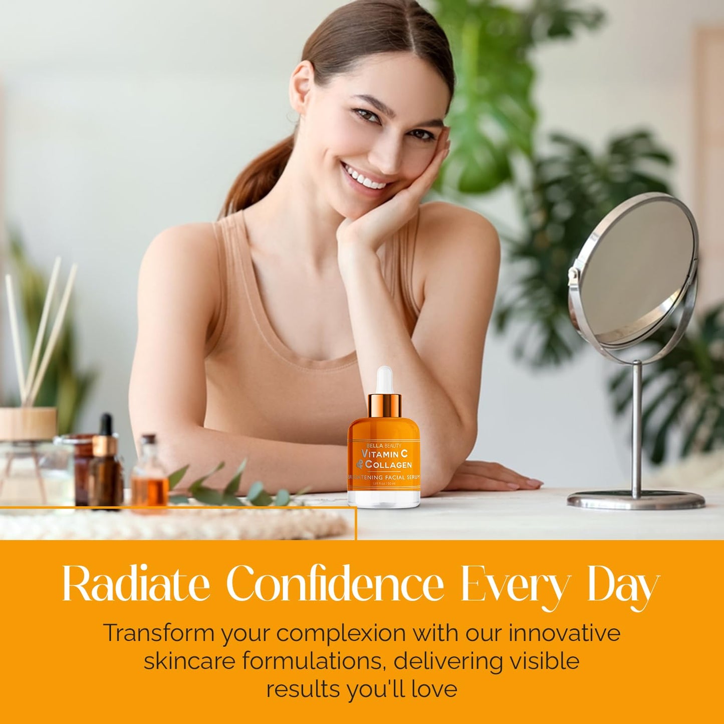 Bella Beauty Vitamin C Serum with Collagen - Dark Spot Reduction, Skin & Anti-Aging - Dermatologist Tested, Cruelty-Free Korean Skin Care for All Skin Beauty & Personal Care Bella Beauty