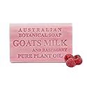 Australian Botanical Soap Goats Milk with Raspberry 6.6 oz Triple Milled Luxury Soap Bar Enriched with Shea Butter, Pack of 1 Beauty & Personal Care Australian Botanical Soap
