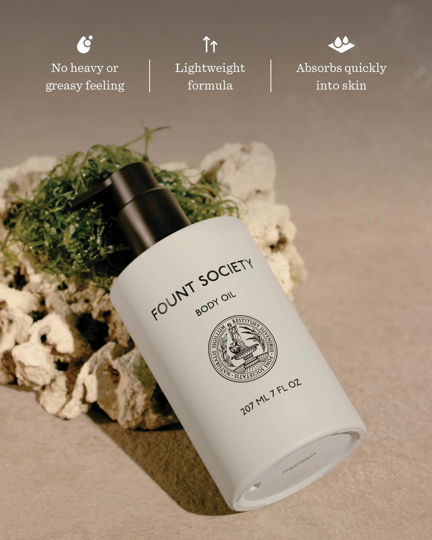 Fount Society Body Oil - 7 fl oz Hydrating Oil for Nourished Skin - Lightweight, Fast Absorbing, Non-Greasy Formula - Vegan & Cruelty-Free - No Beauty & Personal Care Fount Society
