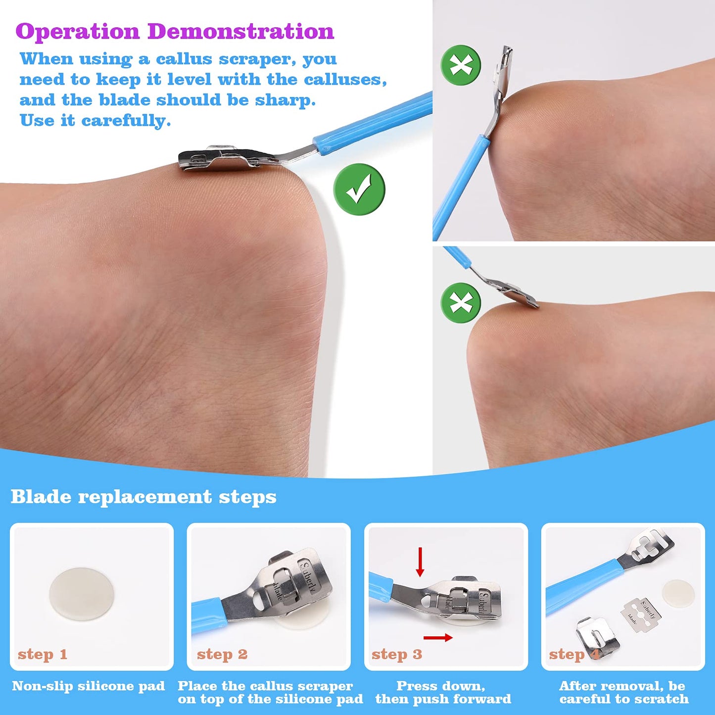 Pedicure Kits - Callus Remover for Feet, 23 in 1 Professional Manicure Set Pedicure Tools Stainless Steel Foot Care, Foot File Foot Rasp Dead Skin Beauty & Personal Care FINTOZER