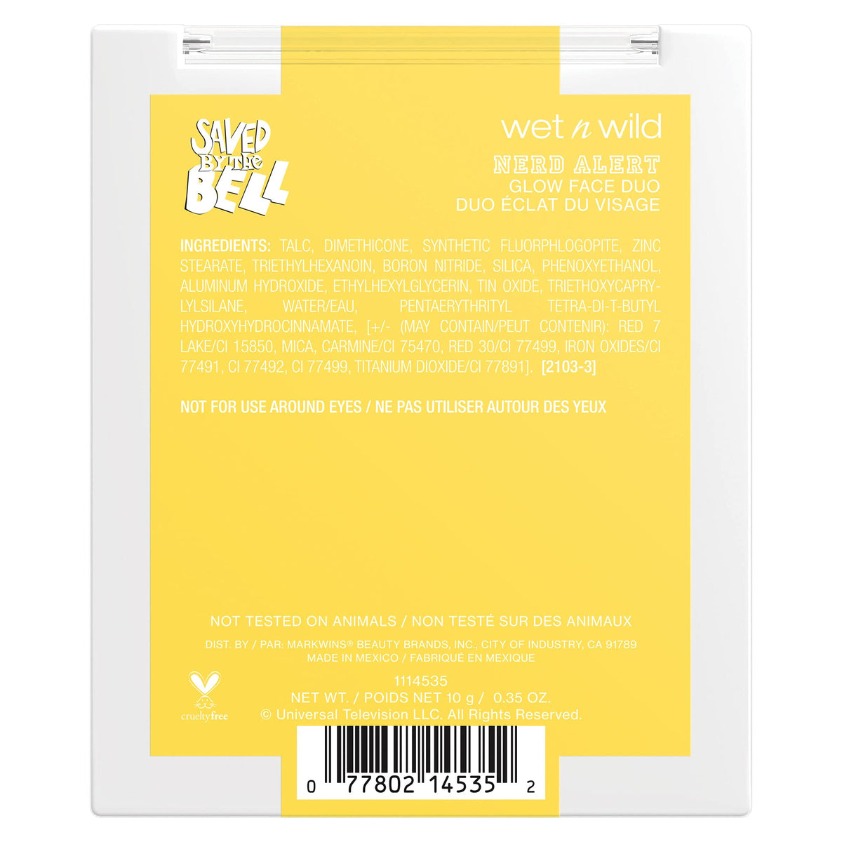 wet n wild Saved By The Bell Highlighter & Illuminator Duo, Radiant Shimmer Face Palette, Ultra-Reflective Micro-Pearls, Buildable Powder Formula