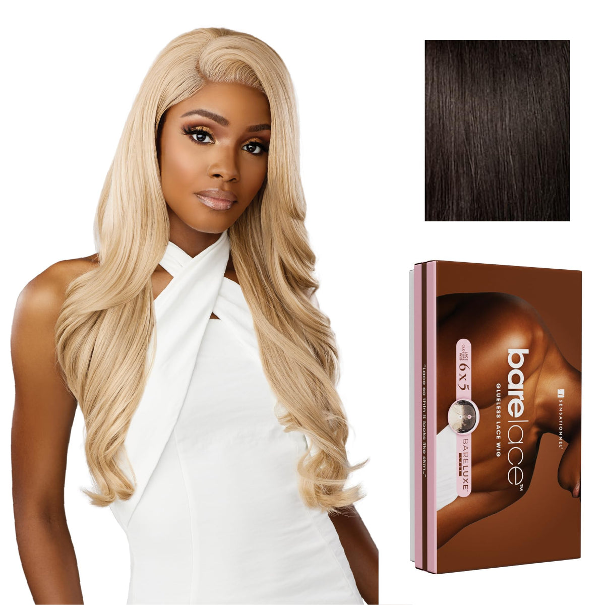 Sensationnel Bare Lace 6x5 Lacewig-Unit 1, 2 DARKBROWN