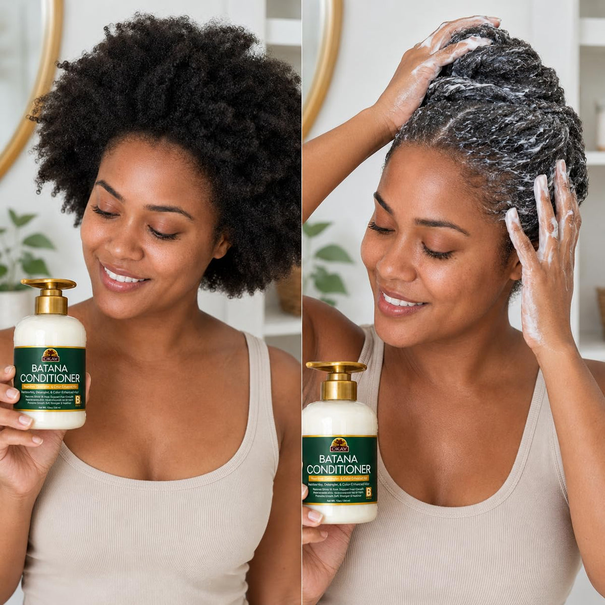 OKAY Batana Oil Moisture Repair Conditioner 12oz - Deep Hydrating Conditioner with Batana Oil, Coconut & Quinoa Protein - Repairs Dry Damaged Hair,