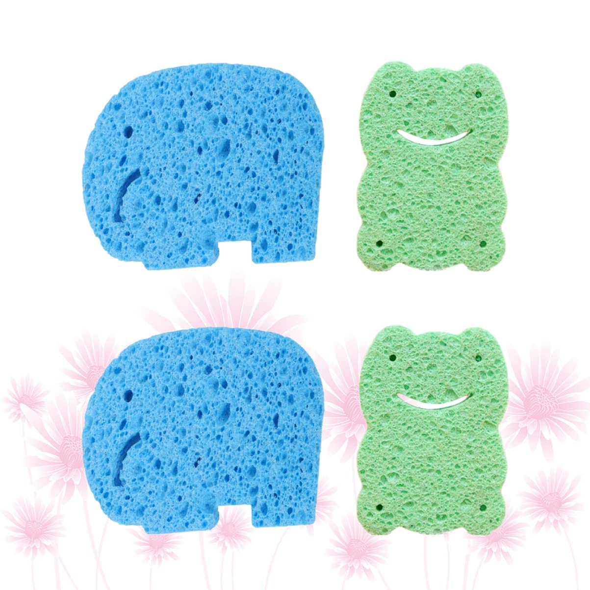 4pcs Bath Sponge Esponja para Bañar Bebe Esponja para Bebe Cartoon Bath Brush Bath Rubbing Towel Baby Bath Towel Newborn Toys Infant Bath Shower Beauty and Personal Care DOITOOL