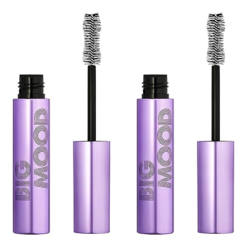 e.l.f. Big Mood Mascara, Instantly Creates Long-Lasting, Bold & Lifted, Voluminous Lashes, Infused with Jojoba Wax, Black, 0.30 fl Oz (2-Pack) Beauty & Personal Care e.l.f.