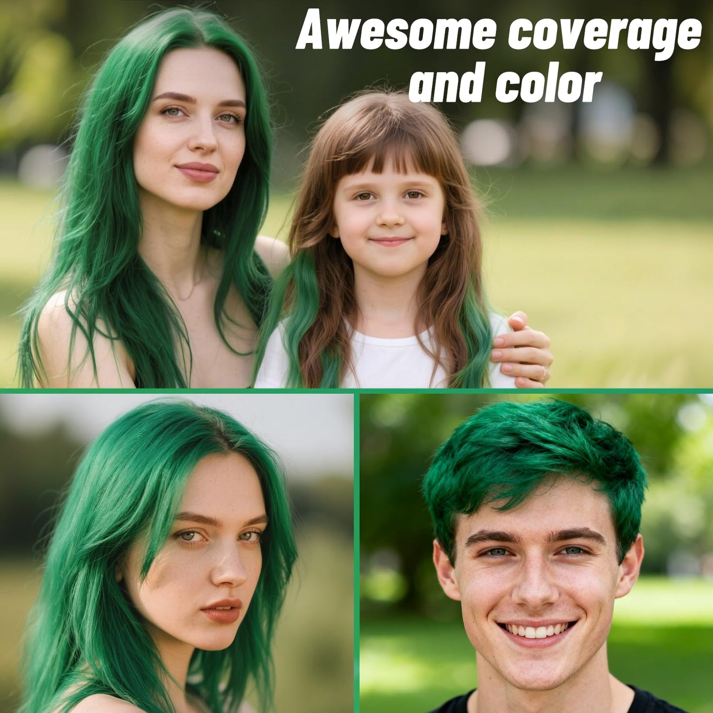 Green Hair Spray, Seaboll Temporary Hair Color Spray for Kids Women Men-4.06 oz- Safe Non Sticky Washable One Day Hair Dye Spray,Disposable Beauty & Personal Care Seaboll