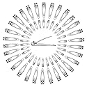 Ayearparty 120 Pieces Nail Clipper Set Flat Toenail Clippers Stainless Steel Fingernails Manicure Pedicure Sturdy Silver Small Trimmer Portable Bulk Beauty & Personal Care Ayearparty
