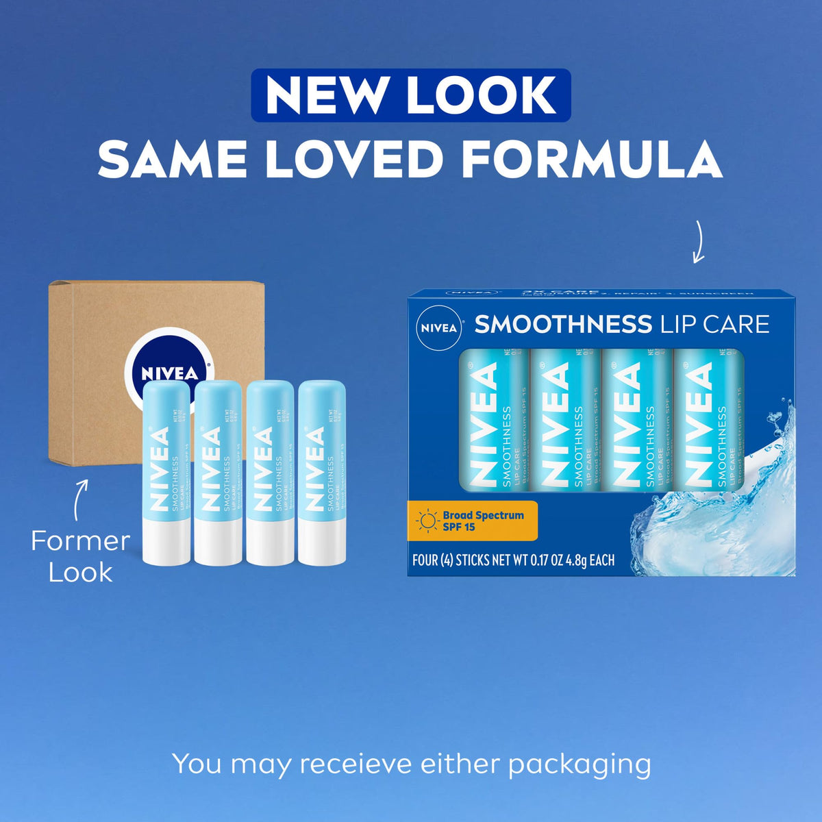 NIVEA Smoothness Lip Care, Sunscreen Lip Balm with SPF 15 Broad Spectrum, Shea Butter, Nourishing Oils and Vitamin C & E, 3-in-1 Moisture, Repair Beauty & Personal Care NIVEA