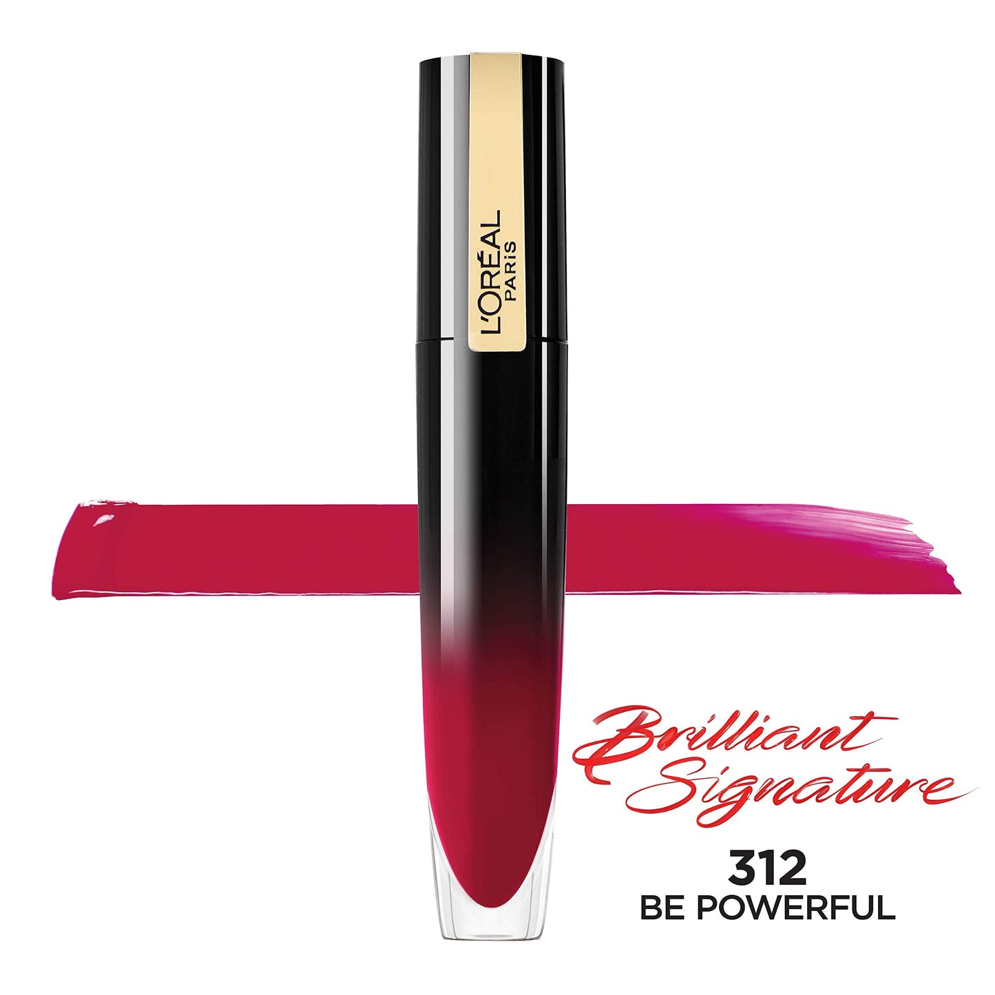 L'Oreal Paris Brilliant Signature Shiny Lip Stain Lipstick, Be Powerful 0.21 Fl Oz. Beauty & Personal Care L'Oreal Paris
