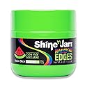 AmPro Shine-n-Jam Rainbow Edges - Strong Hold Curly Hair Gel for Women - Styling Gel for Women - Strengthens with Silk Protein - Melon Slice - 4 oz Beauty & Personal Care AmPro