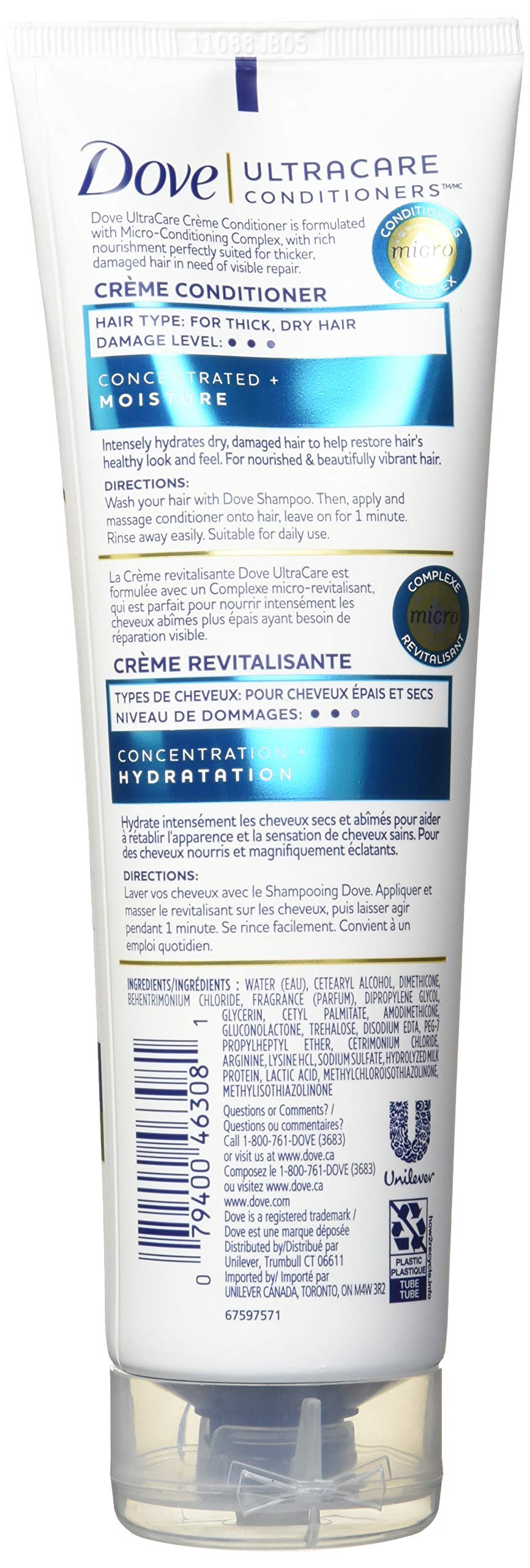 Dove Ultracare Crème Concentrated + Moisture Conditioner 8oz, pack of 1 Beauty & Personal Care Dove