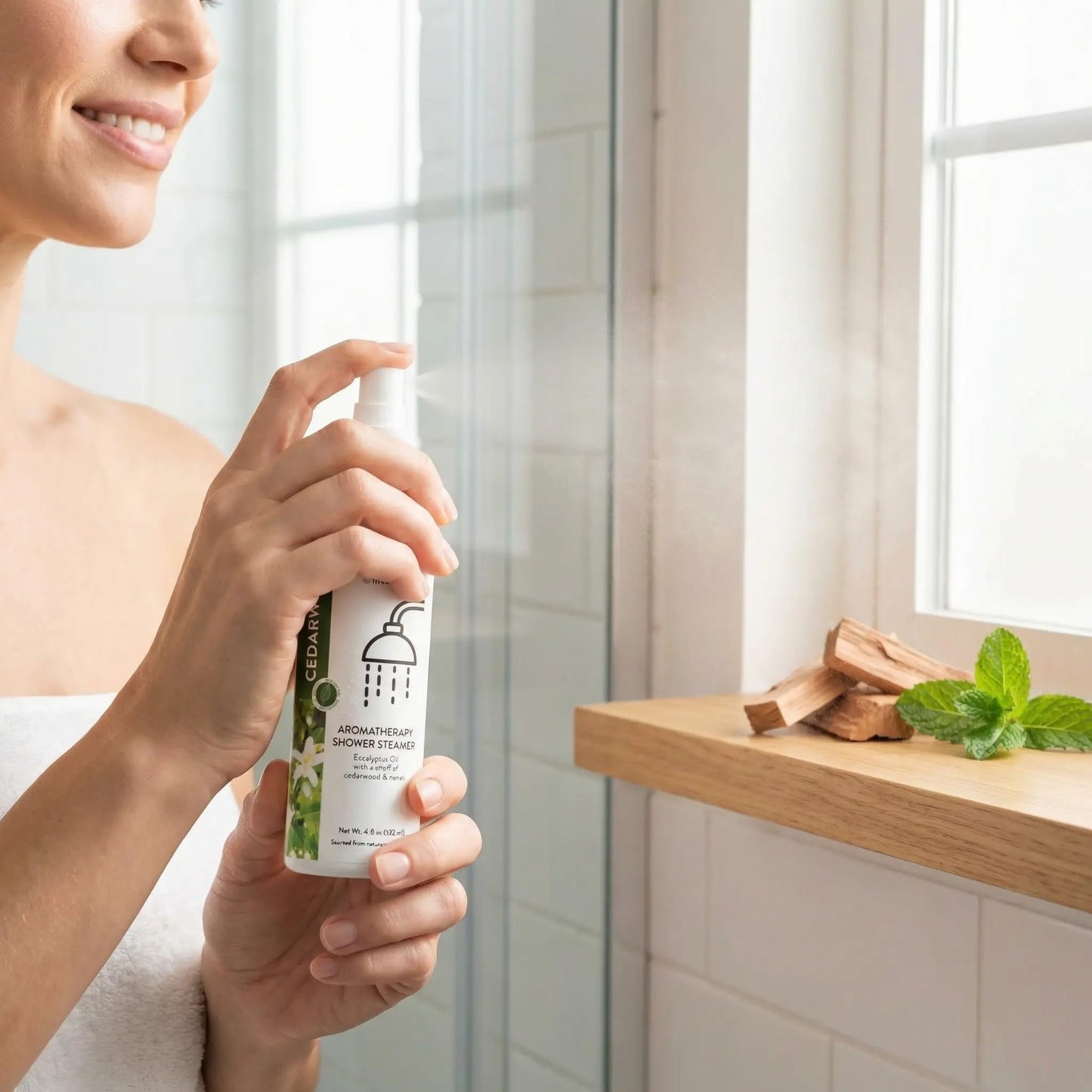 Soothing Shower Spray - 4oz Aromatherapy Shower Steamer Mist for a Spa-Like Experience - Elevates Your Shower - All-Natural Essential Oils (Cedar) Beauty and Personal Care INNATUS