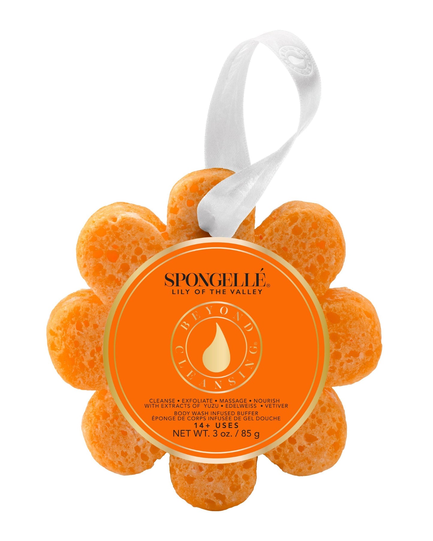 Spongellé Lily of the Valley Wild Flower Bath Sponge - Built-in Body Wash & Body Scrubber, Shower Loofah Sponge for Women - 14+ uses Beauty and Personal Care SPONGELLÉ
